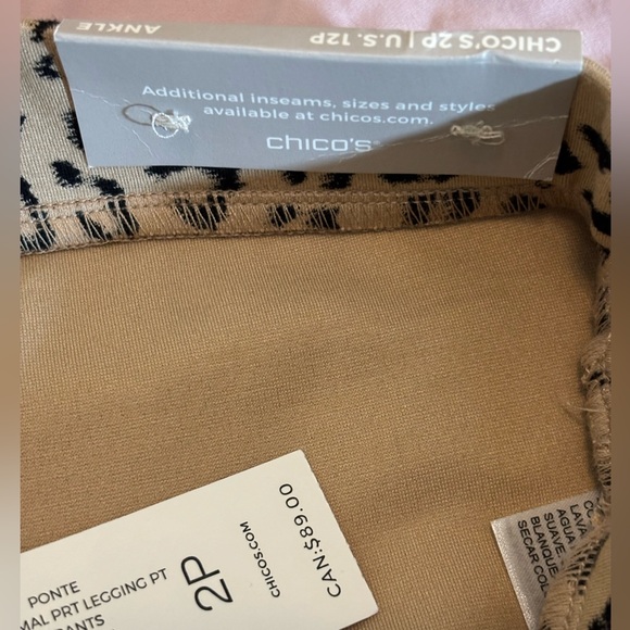 Chico's Tan Animal Print Leggings - Picture 4 of 4